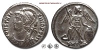 EMISSIONE COMMEMORATIVA, PICCOLO BRONZO, 330-333 d.C., CONSTANTINOPOLIS busto galeato con scettro / SMTSDA la Vittoria stante su prora con lancia e scudo, Zecca di Tessalonica, SPL, (RIC 188) / monete romane imperiali antiche (moneta romana imperiale antica - Impero Romano) | Moruzzi Numismatica