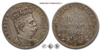 Regno d'Italia, Colonia Eritrea, UMBERTO I, LIRE 2, 1890, Zecca di Roma, ARGENTO, SPL, (R), (Pagani 632) / monete italiane moderne coloniali rare d'argento (moneta italiana moderna coloniale rara - Casa Savoia) | Moruzzi Numismatica