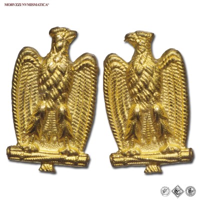 Italia, VENTENNIO FASCISTA, DISTINTIVI DA BAVERO, COPPIA, Senza data, SPL / distintivi italiani fascisti del Ventennio Fascista da collezione (epoca fascista - fascismo italiano) | Moruzzi Numismatica