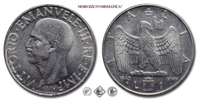 Regno d'Italia, VITTORIO EMANUELE III, LIRA, Impero, 1940 XVIII, Zecca di Roma, ACMONITAL, SPL, (Pagani 794) / monete italiane moderne (moneta italiana moderna da collezione - Casa Savoia) | Moruzzi Numismatica