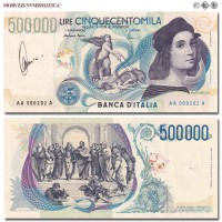 Repubblica Italiana, BANCA D'ITALIA, LIRE 500000, Raffaello - firma autografa Amici, 13.05.1997, Firme: Fazio, Amici, FDS, (Crapanzano 631) / banconote italiane (cartamoneta italiana - biglietti da collezione - banconota da 500.000 lire) | Moruzzi Numismatica