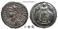EMISSIONE COMMEMORATIVA, PICCOLO BRONZO, *Prima del 340 d.C., CONSTANTINOPOLIS busto galeato con scettro / SMALA la Vittoria stante su prora con lancia e scudo, Zecca di Alessandria, SPL, (RIC 17) / monete romane imperiali antiche (moneta romana imperiale antica - Impero Romano) | Moruzzi Numismatica