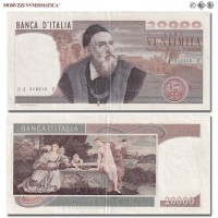 Repubblica Italiana, BANCA D'ITALIA, LIRE 20000, Tiziano, 21.02.1975, Firme: Carli, Barbarito, qSPL, (Crapanzano 594) / banconote italiane (cartamoneta italiana - biglietti da collezione - banconota da 20.000 lire) | Moruzzi Numismatica