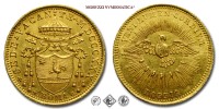 Stato Pontificio, SEDE VACANTE 1830, DOPPIA, Zecca di Roma, ORO, qFDC, (RRR), (Muntoni 1) / monete papali pontificie rare d'oro (moneta papale pontificia rara delle Sedi Vacanti) | Moruzzi Numismatica