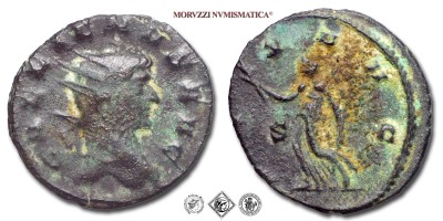 GALLIENO, ANTONINIANO, 253-268 d.C., PAX AVG / S la Pax stante con ramoscello di olivo e scettro, Zecca di Mediolanum, BRONZO, BB, (RIC 502) / monete romane imperiali antiche (moneta romana imperiale antica - Impero Romano) | Moruzzi Numismatica