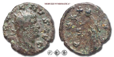 GALLIENO, ANTONINIANO, 253-268 d.C., PAX AVG / S I la Pax stante con ramo d'olivo e scettro, Zecca di Siscia, BRONZO, MB, (RIC 575) / monete romane imperiali antiche (moneta romana imperiale antica - Impero Romano) | Moruzzi Numismatica