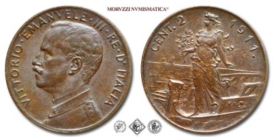 Regno d'Italia, VITTORIO EMANUELE III, CENTESIMI 2, Italia su prora, 1911, Zecca di Roma, RAME, mBB, (Pagani 934) / monete italiane moderne (moneta italiana moderna da collezione - Casa Savoia) | Moruzzi Numismatica