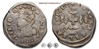 Regno di Sicilia, FILIPPO III, TARI' TRE, 1612, Zecca di Messina, ARGENTO, BB, (Spahr 49) / monete italiane siciliane preunitarie d'argento (moneta italiana siciliana preunitaria da collezione) | Moruzzi Numismatica