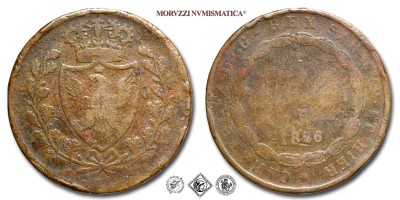 Regno di Sardegna, CARLO FELICE, CENTESIMI 5, L in losanga, 1826, Zecca di Torino, RAME, B, (Pagani 127) / monete italiane preunitarie moderne (moneta italiana preunitaria moderna da collezione - Casa Savoia) | Moruzzi Numismatica