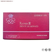 Principato di Monaco, RANIERI III, SERIE DI 9 VALORI CON 50 FRANCHI IN ARGENTO, 1976, Zecca di Parigi, FDC, (Gadoury p. 501) / Rainier III Prince de Monaco CINQUANTE FRANCS Paris pièces de monnaies monégasques (monete mondiali europee monegasche d'argento - moneta mondiale europea monegasca da collezione) | Moruzzi Numismatica