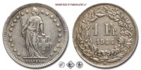 SVIZZERA, Confederazione, FRANCO, 1944 B, Zecca di Berna, ARGENTO, mBB, (Muenzkatalog 34004) / Switzerland 1 FRANC Helvetia Bern SILVER World coins (monete mondiali europee svizzere moderne d'argento - moneta mondiale europea moderna) Silbermünzen aus dem Schweiz | Moruzzi Numismatica