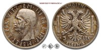 Regno d'Italia, Albania, VITTORIO EMANUELE III, LEK 5, 1939 XVII, Zecca di Roma, ARGENTO, m​​​​​​​SPL, (Pagani 992) / monete italiane moderne d'argento (moneta italiana moderna da collezione - Casa Savoia) | Moruzzi Numismatica