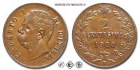 Regno d'Italia, UMBERTO I, CENTESIMI 2, Valore, 1900, Zecca di Roma, RAME, SPL, (Pagani 624) / monete italiane moderne (moneta italiana moderna da collezione - Casa Savoia) | Moruzzi Numismatica