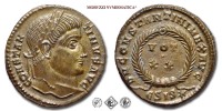 COSTANTINO I, PICCOLO BRONZO, 320-321 d.C., D N CONSTANTINI MAX AVG / VOT XX / ESIS* / in corona laurea, Zecca di Siscia, qFDC, (RIC 159) / monete romane imperiali antiche (moneta romana imperiale antica - Impero Romano) | Moruzzi Numismatica