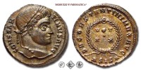 COSTANTINO I, PICCOLO BRONZO, 320-321 d.C., D N CONSTANTINI MAX AVG / VOT XX / ASIS* / in corona laurea, Zecca di Siscia, SPL, (RIC 159) / monete romane imperiali antiche (moneta romana imperiale antica - Impero Romano) | Moruzzi Numismatica