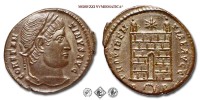 COSTANTINO I, PICCOLO BRONZO, 326 d.C., PROVIDENTIAE AVGG / R corona P porta del campo sormontata da una stella, Zecca di Roma, SPL, (RIC 287) / monete romane imperiali antiche (moneta romana imperiale antica - Impero Romano) | Moruzzi Numismatica