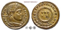 COSTANTINO I, PICCOLO BRONZO, 320-321 d.C., D N CONSTANTINI MAX AVG / VOT XX / BSIS* / in corona laurea, Zecca di Siscia, qFDC, (RIC 159) / monete romane imperiali antiche (moneta romana imperiale antica - Impero Romano) | Moruzzi Numismatica