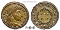 COSTANTINO I, PICCOLO BRONZO, 320-321 d.C., D N CONSTANTINI MAX AVG / VOT XX / #D#SIS* / in corona laurea, Zecca di Siscia, qFDC, (RIC 159) / monete romane imperiali antiche (moneta romana imperiale antica - Impero Romano) | Moruzzi Numismatica