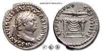 TITO, DENARIO, 80 d.C., TR P IX IMP XV COS VIII P P fulmine alato su trono, Zecca di Roma, ARGENTO, SPL, (RIC 119) / monete romane imperiali antiche d'argento (moneta romana imperiale antica della dinastia Flavia - Impero Romano) | Moruzzi Numismatica