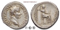 TIBERIO, DENARIO, 36-37 d.C., PONTIF MAXIM Livia seduta con lungo scettro e ramoscello, Zecca di Lugdunum, ARGENTO, SPL, (RIC 30) / denario del tributo (monete romane imperiali antiche d'argento - moneta romana imperiale antica della dinastia Giulio-Claudia - Impero Romano) | Moruzzi Numismatica