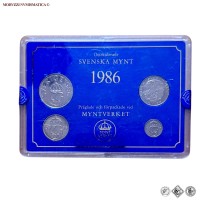 Svezia, CARLO XVI GUSTAVO, SERIE DI 4 MONETE, 1986, FDC, (KM MS37) / Carl XVI Gustaf Konung av Sverige SVENSKA MYNT MYNTVERKET (monete mondiali europee svedesi da collezione) | Moruzzi Numismatica