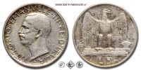 Regno d'Italia, VITTORIO EMANUELE III, LIRE 5, Aquilotto (Aquilino) - due rosette, 1927, Zecca di Roma, ARGENTO, mBB, (Pagani 710a) / monete italiane moderne d'argento (monete italiana moderna da collezione - Casa Savoia) | Moruzzi Numismatica