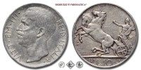 Regno d'Italia, VITTORIO EMANUELE III, LIRE 10, Biga - due rosette, 1927, Zecca di Roma, ARGENTO, MB, (Pagani 692a) / monete italiane moderne d'argento (moneta italiana moderna da collezione - Casa Savoia) | Moruzzi Numismatica