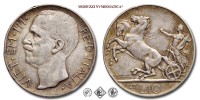 Regno d'Italia, VITTORIO EMANUELE III, LIRE 10, Biga - due rosette, 1927, Zecca di Roma, ARGENTO, MB, (Pagani 692a) / monete italiane moderne d'argento (moneta italiana moderna da collezione - Casa Savoia) | Moruzzi Numismatica