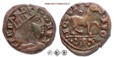 L'Aquila, FERDINANDO I D'ARAGONA, 1458-1494, CAVALLO, Zecca di L'Aquila, BRONZO, BB, (Pannuti-Riccio 53a) / monete italiane preunitarie aragonesi (moneta italiana preunitaria aragonese da collezione) | Moruzzi Numismatica