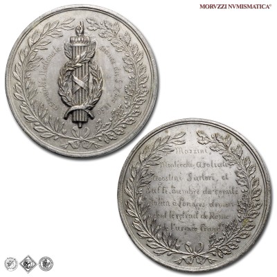Stato Pontificio, PIO IX, Mastai Ferretti, MEDAGLIA SATIRICA, Assemblea nazionale seduta  5 ottobre 1850, mSPL, (R) / medaglie satiriche rare da collezione | Moruzzi Numismatica