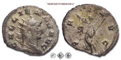 GALLIENO, ANTONINIANO, 253-268 d.C., PAX AVG / S la Pax stante con ramoscello di olivo e scettro, Zecca di Mediolanum, BRONZO, BB, (RIC 501var.) / monete romane imperiali antiche (moneta romana imperiale antica - Impero Romano) | Moruzzi Numismatica