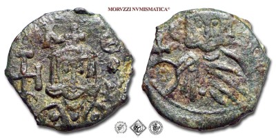 LEONE V e COSTANTINO, FOLLIS, 813-820 d.C., Λ-ЄO Busto diademato e loricato di Leone V / KONCT Busto diademato e clamidato di Costantino, Zecca di Siracusa, BRONZO, BB, (Sear 1636) / monete bizantine antiche (moneta bizantina - Impero Bizantino) | Moruzzi Numismatica