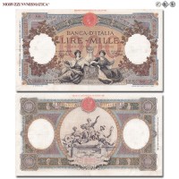 Regno d'Italia, Vittorio Emanuele III, BANCA D'ITALIA, LIRE 1000, Capranesi - Repubbliche Marinare (Fascio), 12.02.1935, Firme: Azzolini, Cima, qBB, (Crapanzano 387) / banconote italiane (cartamoneta italiana da collezione - banconota da 1.000 lire) | Moruzzi Numismatica