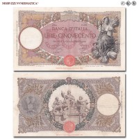Regno d'Italia, Vittorio Emanule III, BANCA D'ITALIA, LIRE 500, Capranesi - Mietitrice (fascio), 06.06.1929, Firme: Stringher, Cima, MB, (R), (Crapanzano 299) / banconote italiane rare (cartamoneta italiana rara da collezione - banconota) | Moruzzi Numismatica