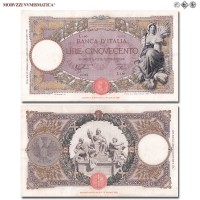 Regno d'Italia, Vittorio Emanuele III, BANCA D'ITALIA, LIRE 500, Capranesi - Mietitrice (fascio), 27.02.1940, Firme: Azzolini, Urbini, mBB, (Crapanzano 312) / banconote italiane (cartamoneta italiana da collezione - banconota da cinquecento lire) | Moruzzi Numismatica