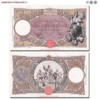 Regno d'Italia, Vittorio Emanuele III, BANCA D'ITALIA, LIRE 500, Capranesi - Mietitrice (fascio), 20.03.1941, Firme: Azzolini, Urbini, mBB, (Crapanzano 317) / banconote italiane (cartamoneta italiana da collezione - banconota da cinquecento lire) | Moruzzi Numismatica