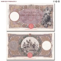 Regno d'Italia, Vittorio Emanuele III, BANCA D'ITALIA, LIRE 500, Capranesi - Mietitrice (fascio), 23.03.1942, Firme: Azzolini, Urbini, mBB, (Crapanzano 320) / banconote italiane (cartamoneta italiana da collezione - banconota da cinquecento lire) | Moruzzi Numismatica
