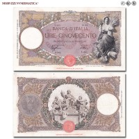 Regno d'Italia, Vittorio Emanuele III, BANCA D'ITALIA, LIRE 500, Capranesi - Mietitrice (fascio), 22.11.1940, Firme: Azzolini, Urbini, mBB, (Crapanzano 315) / banconote italiane (cartamoneta italiana da collezione - banconota da cinquecento lire) | Moruzzi Numismatica