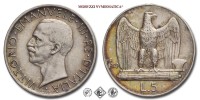Regno d'Italia, VITTORIO EMANUELE III, LIRE 5, Aquilotto (Aquilino) - due rosette, 1929, Zecca di Roma, ARGENTO, BB, (Pagani 712a) / monete italiane moderne d'argento (moneta italiana moderna da collezione - Casa Savoia) | Moruzzi Numismatica