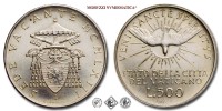 Città del Vaticano, SEDE VACANTE 1963, LIRE 500, Card. Aloisi Masella, Zecca di Roma, ARGENTO, q​​​​​​​FDC, (Pagani 980) / monete papali pontificie vaticane d'argento (moneta papale pontificia vaticana delle Sedi Vacanti) | Moruzzi Numismatica