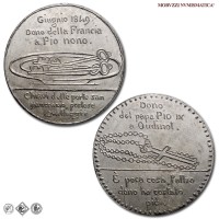 Stato Pontificio, PIO IX, Mastai Ferretti, MEDAGLIA SATIRICA IN MISTURA, 1849, SPL, (R), (Bartolotti IV-5) / medaglie satiriche rare da collezione | Moruzzi Numismatica