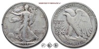 Stati Uniti d'America, USA, DOLLARO 1/2, Walking Liberty, 1935, Zecca di Philadelphia, ARGENTO, qBB, (KM 142) USA - United States of America Silver Half Dollar COINS (monete mondiali moderne da collezione - mezzi dollari americani - moneta d'argento) | Moruzzi Numismatica