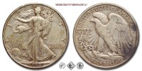 Stati Uniti d'America, USA, DOLLARO 1/2, Walking Liberty, 1938, Zecca di Philadelphia, ARGENTO, qBB, (KM 142) USA - United States of America Silver Half Dollar COINS (monete mondiali moderne da collezione - mezzi dollari americani - moneta d'argento) | Moruzzi Numismatica