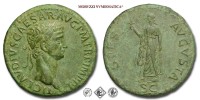 CLAUDIO, SESTERZIO, 41-50 d.C., SPES AVGVSTA / S C la Spes con fiore nella destra solleva con la sinistra la veste, Zecca di Roma, BRONZO, SPL, (RIC 99) / monete romane imperiali antiche (moneta romana imperiale antica della dinastia Giulio-Claudia -Impero Romano) | Moruzzi Numismatica