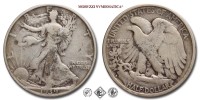 Stati Uniti d'America, USA, DOLLARO 1/2, Walking Liberty, 1939, Zecca di Philadelphia, ARGENTO, MB, (KM 142) USA - United States of America Silver Half Dollar COINS (monete mondiali moderne da collezione - mezzi dollari americani - moneta d'argento) | Moruzzi Numismatica