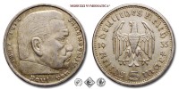 Germania, TERZO REICH, MARCHI 5, Paul von Hindenburg, 1935 A, Zecca di Berlino, ARGENTO, mBB, (Jaeger 360) / Silbermünzen aus dem Deutsches Reich REICHSMARK 5 Berlin (monete mondiali europee tedesche moderne d'argento - moneta mondiale europea tedesca moderna da collezione) | Moruzzi Numismatica