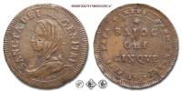 Stato Pontificio, PIO VI, Braschi, BAIOCCHI 5, 1797 ANNO XXIII, Zecca di Roma, RAME, mBB, (Muntoni 94) / monete papali pontificie (moneta papale pontificia da collezione) | Moruzzi Numismatica