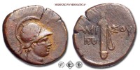 Ponto, AMISOS, BRONZO, IV sec. a.C., Testa maschile galeata / ΑΜΙΣΟΥ Spada, Zecca di Amisos, BB, (Cfr. BMC 13, 40 ss.) / monete greche antiche (moneta greca antica) | Moruzzi Numismatica