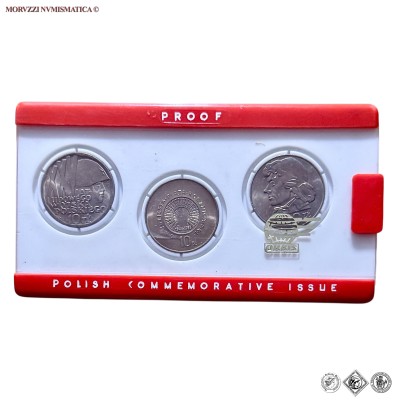 Polonia, REPUBBLICA, SET DI 3 MONETE da 10 ZLOTYCH, 1966, Zecca di Varsavia, NICHEL, FDC, (KM Y50,60,61) / Rzeczpospolita Polska 10 złotych Warszawa (World coins - monete mondiali europee polacche moderne da collezione) | Moruzzi Numismatica