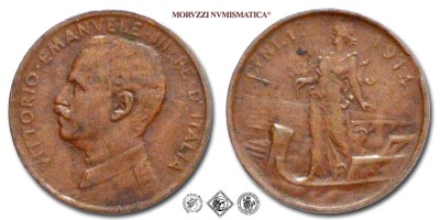 Regno d'Italia, VITTORIO EMANUELE III, CENTESIMO, Italia su prora, 1914, Zecca di Roma, RAME, ​​​​​BB, (Pagani 951) / monete italiane moderne (moneta italiana moderna da collezione - Casa Savoia) | Moruzzi Numismatica